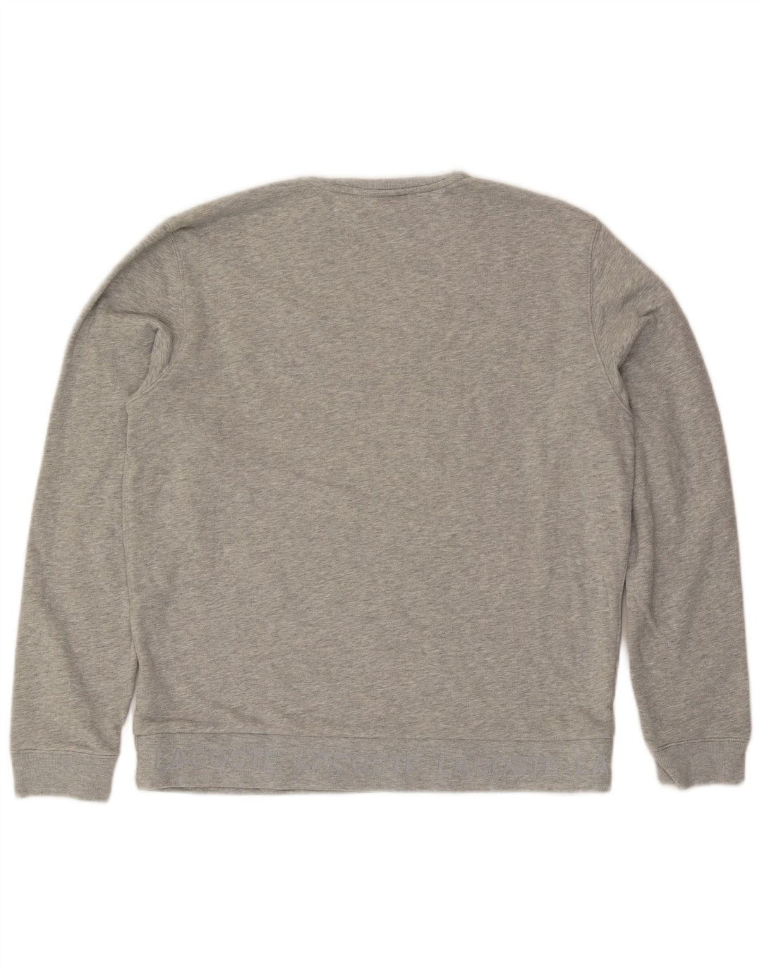 Felpa da uomo Lacoste maglione taglia 5 grande cotone chiazzato grigio