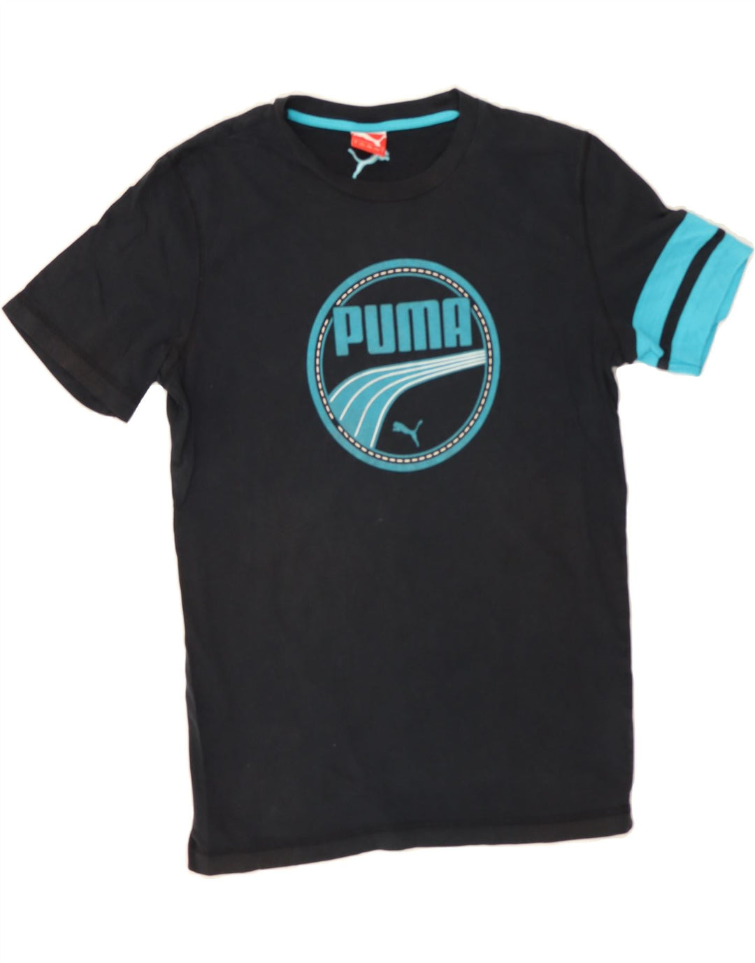 PUMA Mens Graphic T-Shirt Top Small Black Vintage Puma and Second-Hand Puma from Messina Hembry 