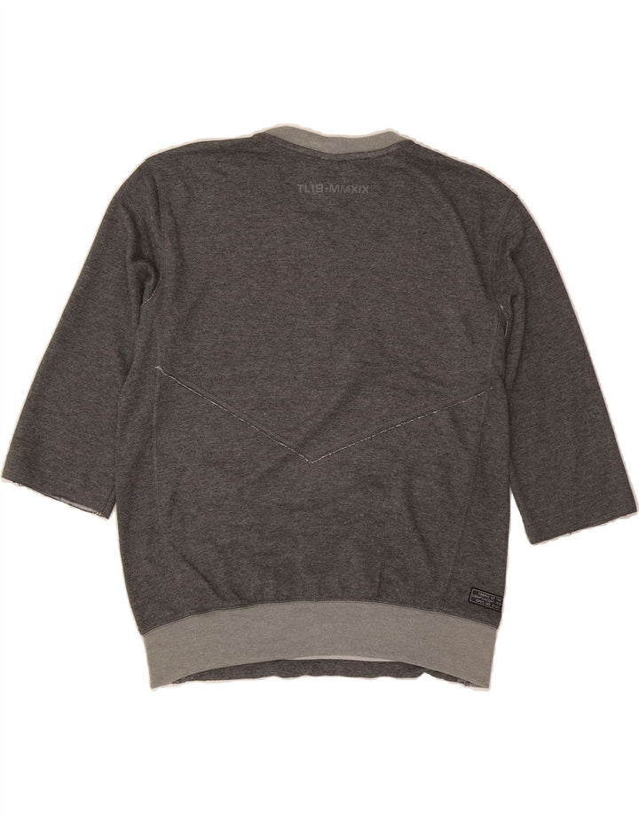 NIKE Mens Dri Fit 3/4 Sleeve Sweatshirt Jumper Medium Grey Polyester Vintage Nike and Second-Hand Nike from Messina Hembry 
