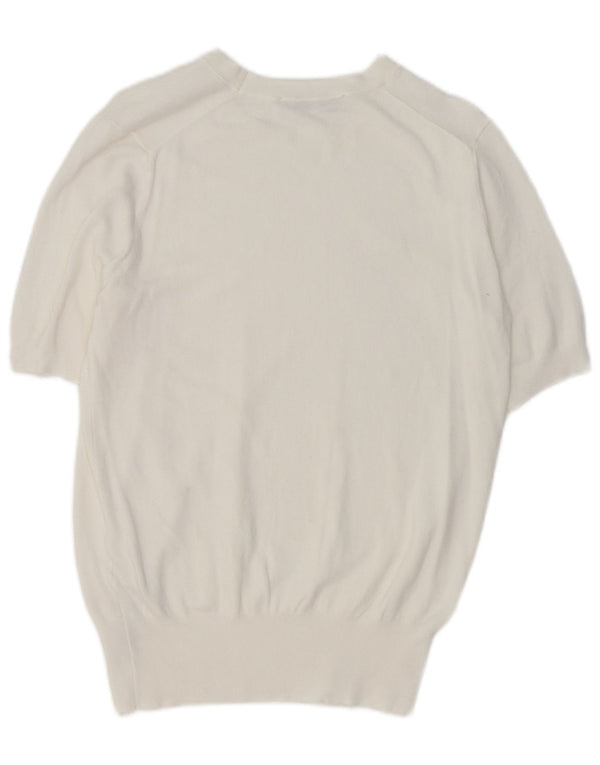 Camicetta a maniche corte da donna Zara Top Large in viscosa bianca