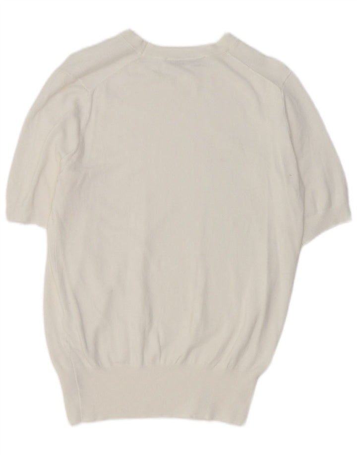 Camicetta a maniche corte da donna Zara Top Large in viscosa bianca