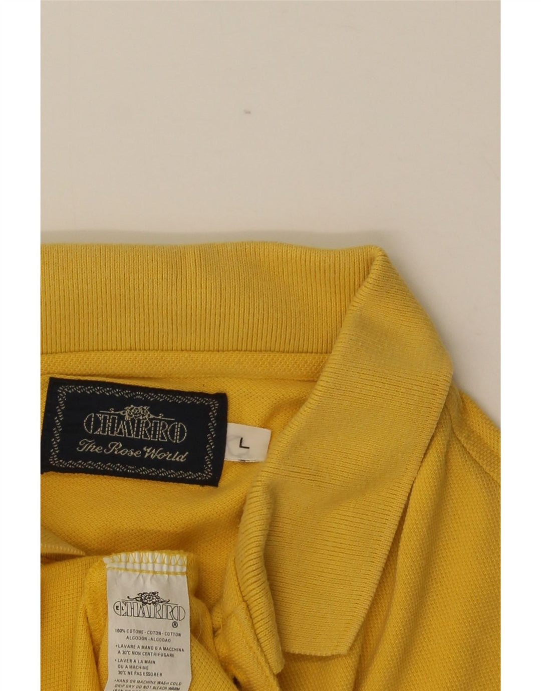 Polo da uomo Charro grande in cotone giallo