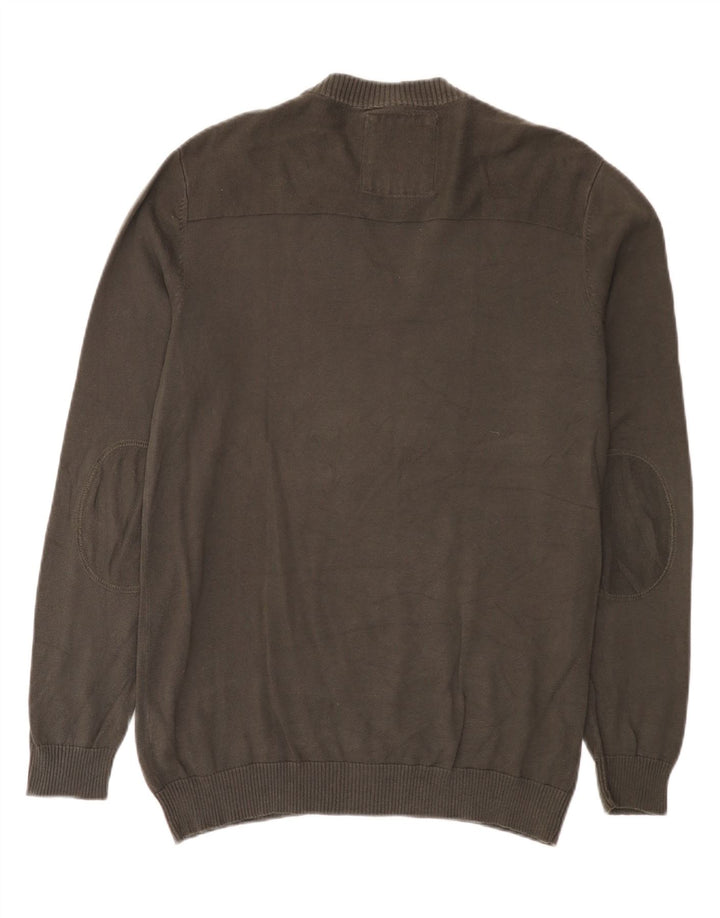 Jack & Jones Maglione da uomo con scollo a V grande cotone grigio