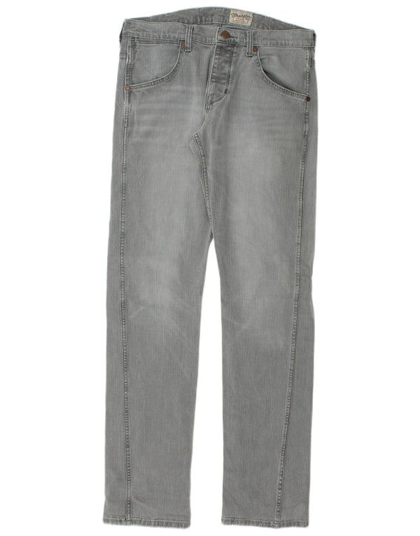 Jeans dritti Crank da uomo Wrangler W34 L36 cotone grigio