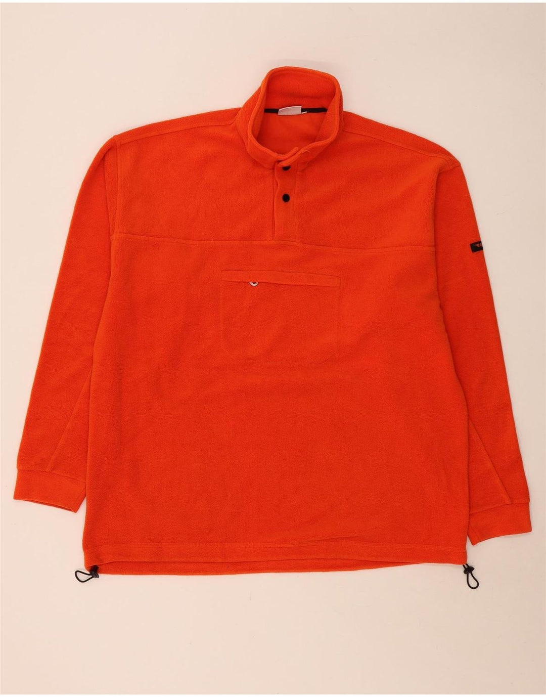 Maglione in pile da uomo Diadora con bottoni e collo XL arancione