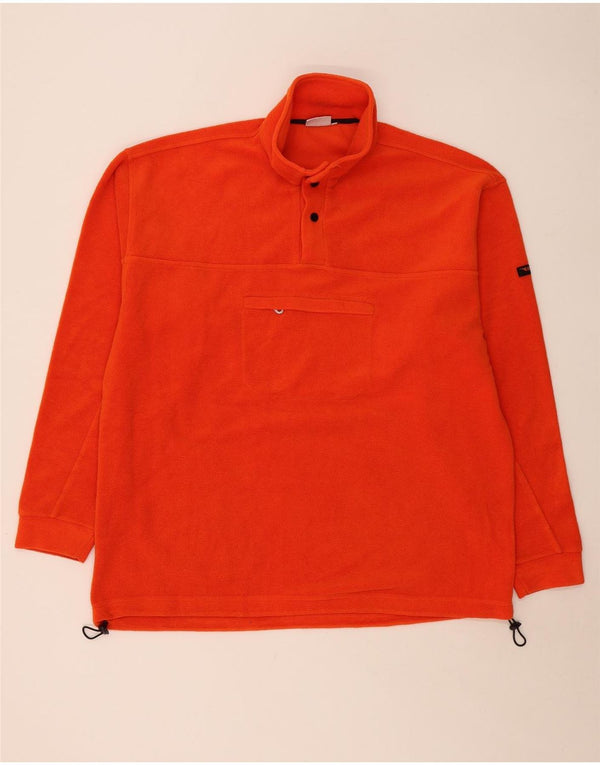 Maglione in pile da uomo Diadora con bottoni e collo XL arancione