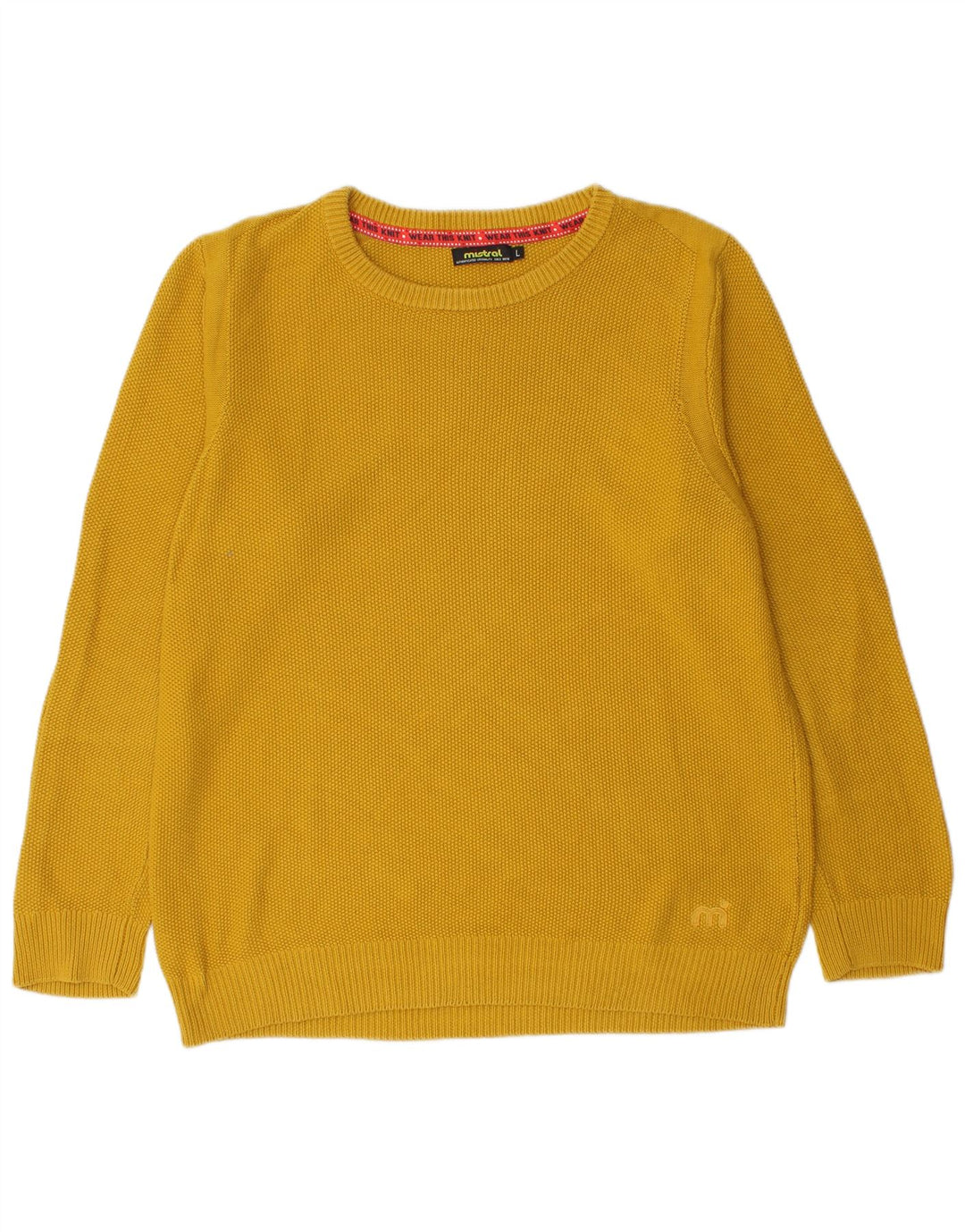 Maglione maglione girocollo da uomo Mistral grande cotone giallo