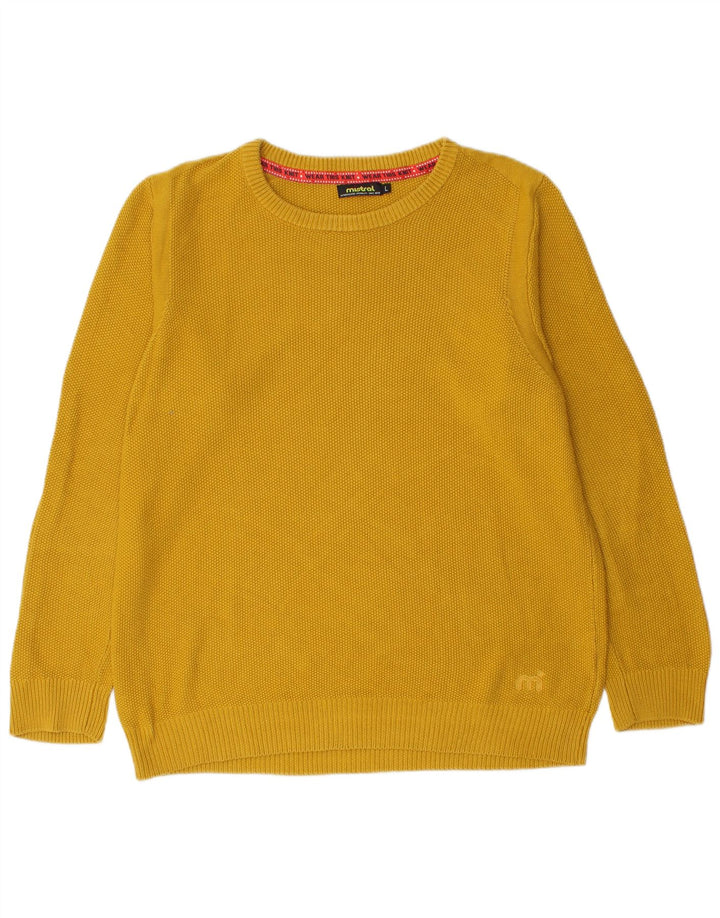 Maglione maglione girocollo da uomo Mistral grande cotone giallo
