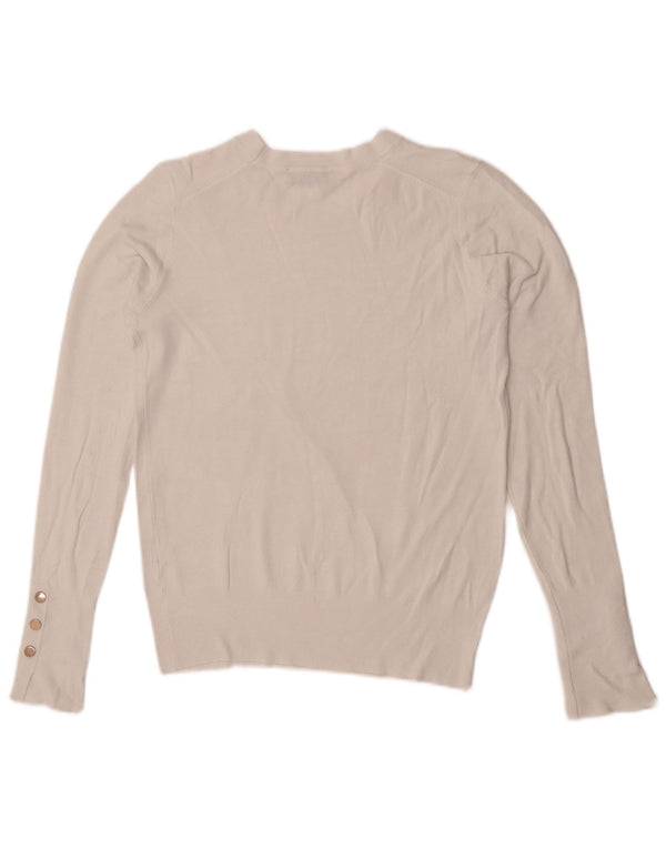 Maglione maglione girocollo da donna Zara UK 12 bianco medio