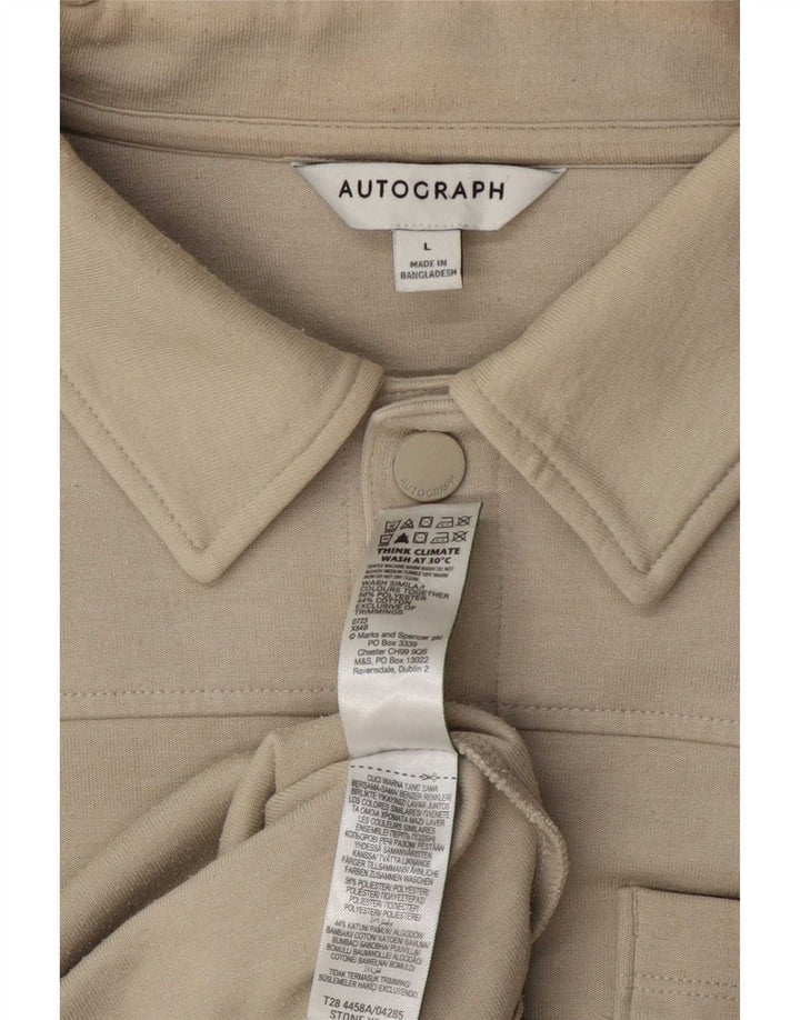 Giubbotto bomber autografo da uomo Marks & Spencer UK 40 grande poliestere beige
