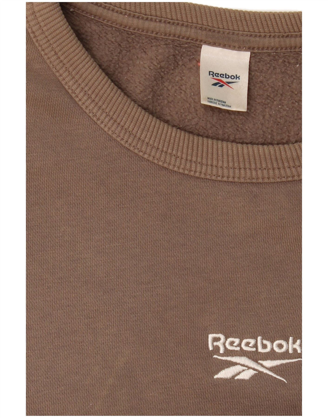 Felpa REEBOK da uomo, vestibilità ampia, marrone medio