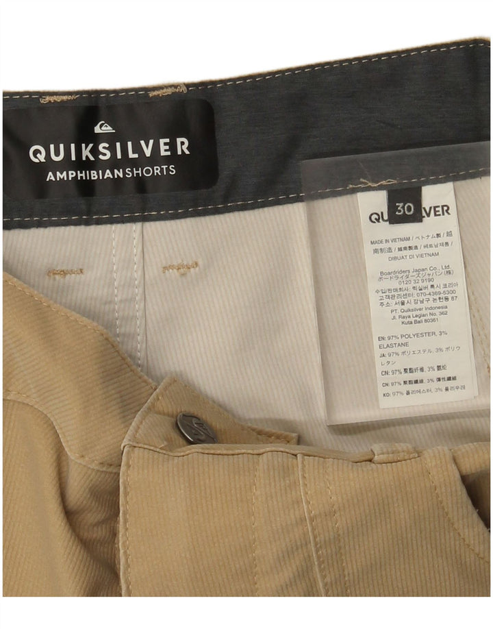 Pantaloncini casual Anfibio da uomo Quiksilver W30 Poliestere beige medio