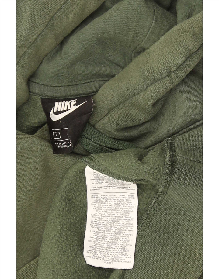 Felpa con cappuccio da uomo Nike Large in cotone verde