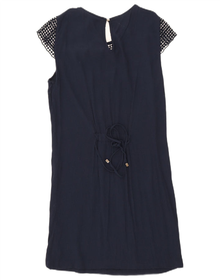 Abito a trapezio da donna Zara UK 12 poliestere blu navy medio