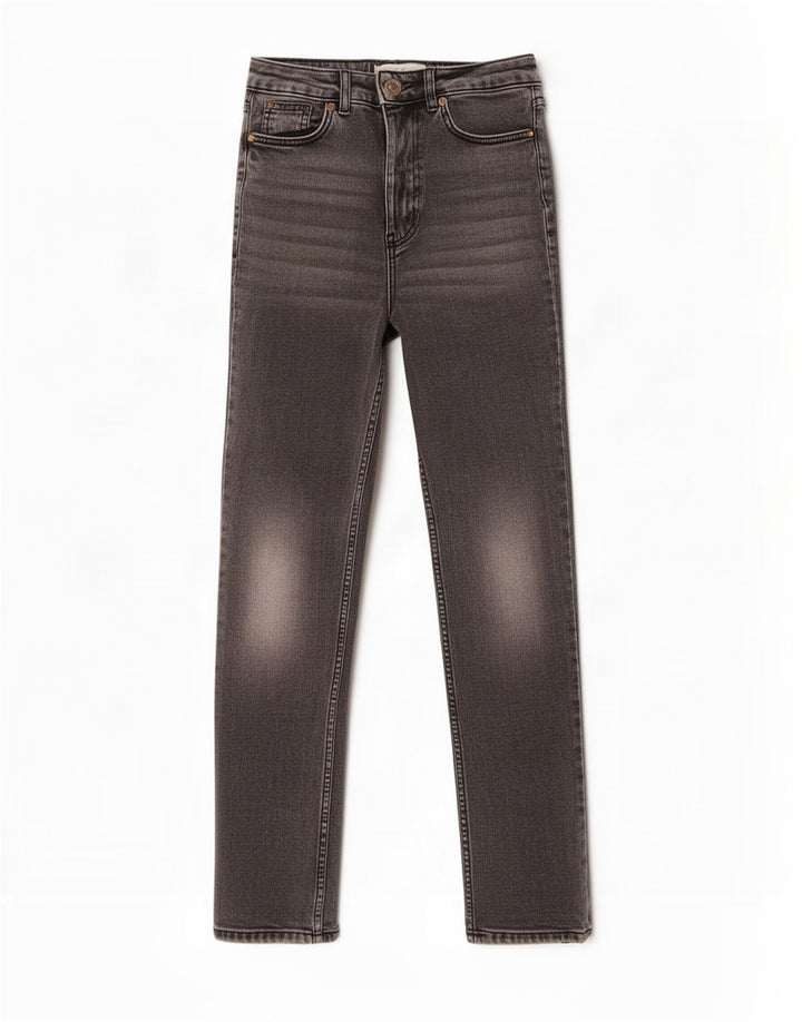 Jeans slim da donna Topshop W26 L30 cotone grigio