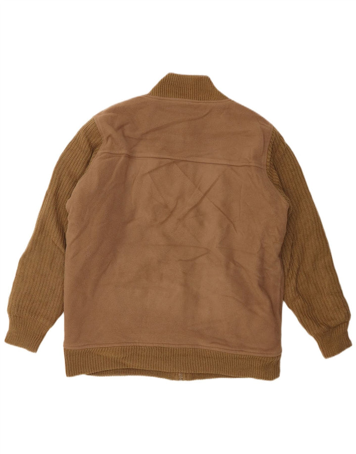 Giacca bomber da uomo vestibilità ampia James Pringle UK 36 piccolo poliestere marrone