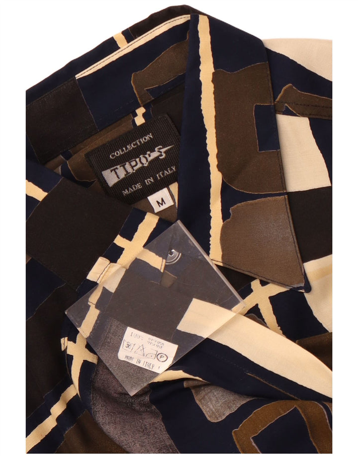 Tipo' S Camicia a maniche corte da uomo in viscosa geometrica multicolore media