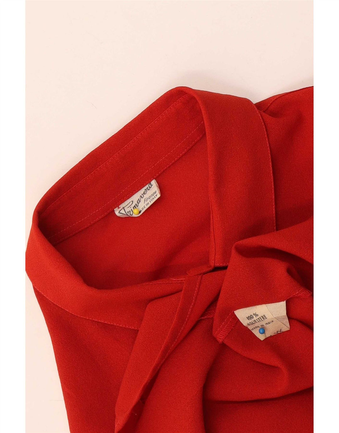 Primavera Firenze Camicetta oversize da donna US 4 Small Poliestere rosso