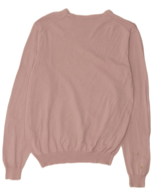 Maglione da donna con scollo a barca vestibilità regolare Benetton UK 14 Rosa medio
