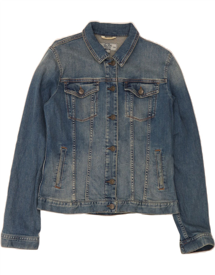 FAT FACE Womens Denim Jacket UK 10 Small  Blue Cotton Vintage Fat Face and Second-Hand Fat Face from Messina Hembry 