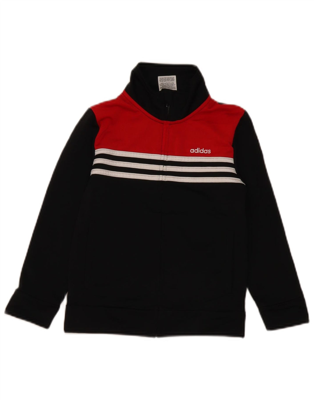 Giacca da tuta da ragazzo Adidas 5-6 anni in poliestere color block nero