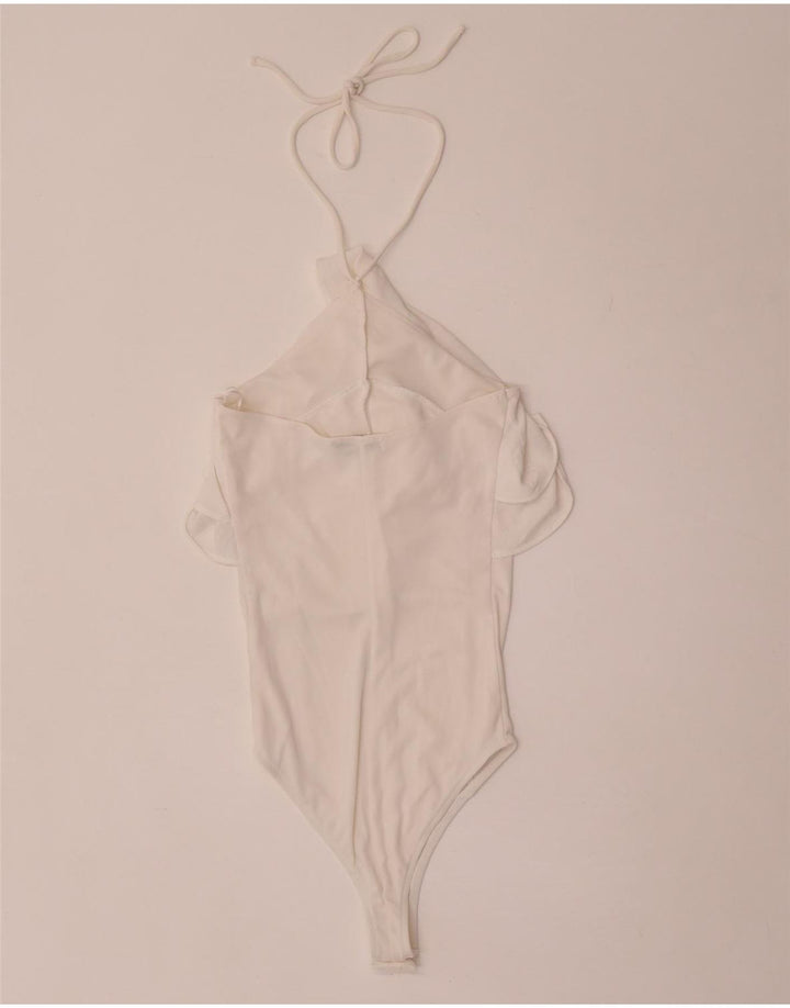 Body senza maniche da donna Zara UK 8 Small bianco