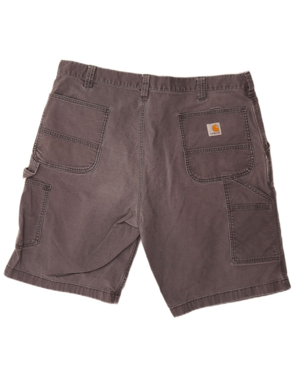 Pantaloncini cargo da uomo dalla vestibilità rilassata Carhartt W40 XL in cotone grigio