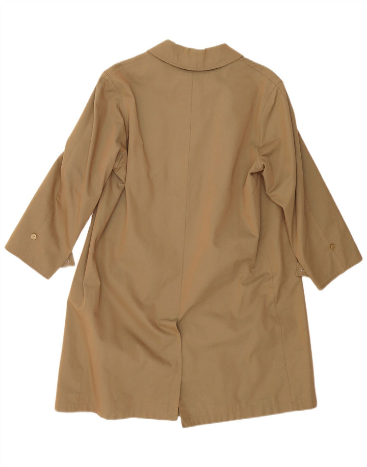 Soprabito vintage da donna con vestibilità ampia con cappuccio IT 40 piccolo beige