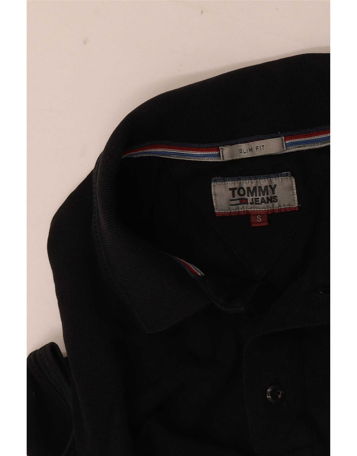 Polo slim fit da uomo Tommy Hilfiger piccola nera