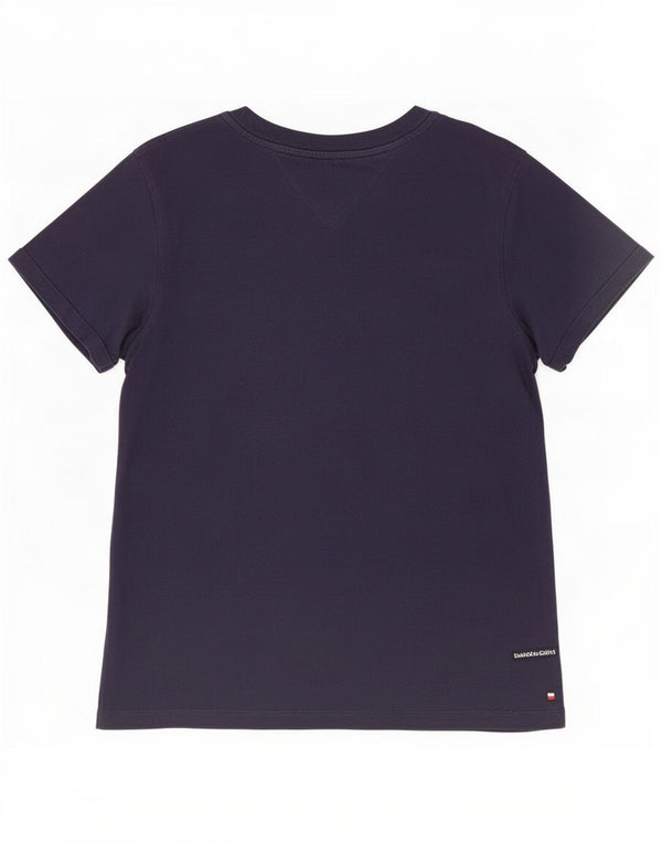 T-shirt da donna Tommy Hilfiger Top UK 10 Small Blu Navy Cotone