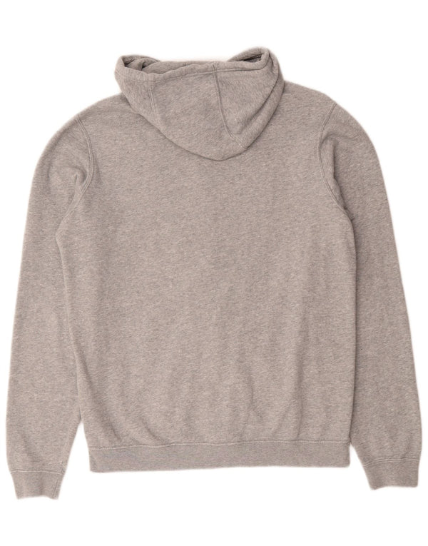 Felpa con cappuccio e zip Nike da uomo in cotone screziato grigio medio
