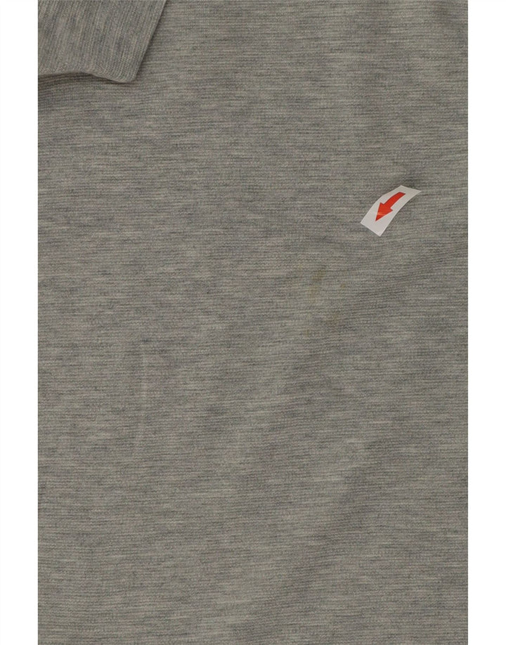 Polo da uomo Lacoste taglia 4 in cotone chiazzato grigio medio