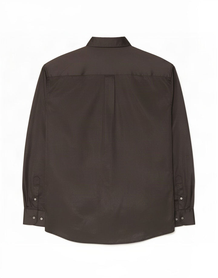 Camicia da uomo vintage grande in poliestere nero