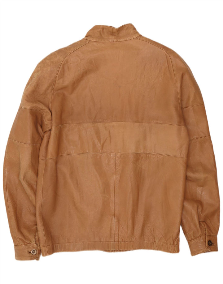 Giacca in pelle vintage da uomo UK 38 Beige medio