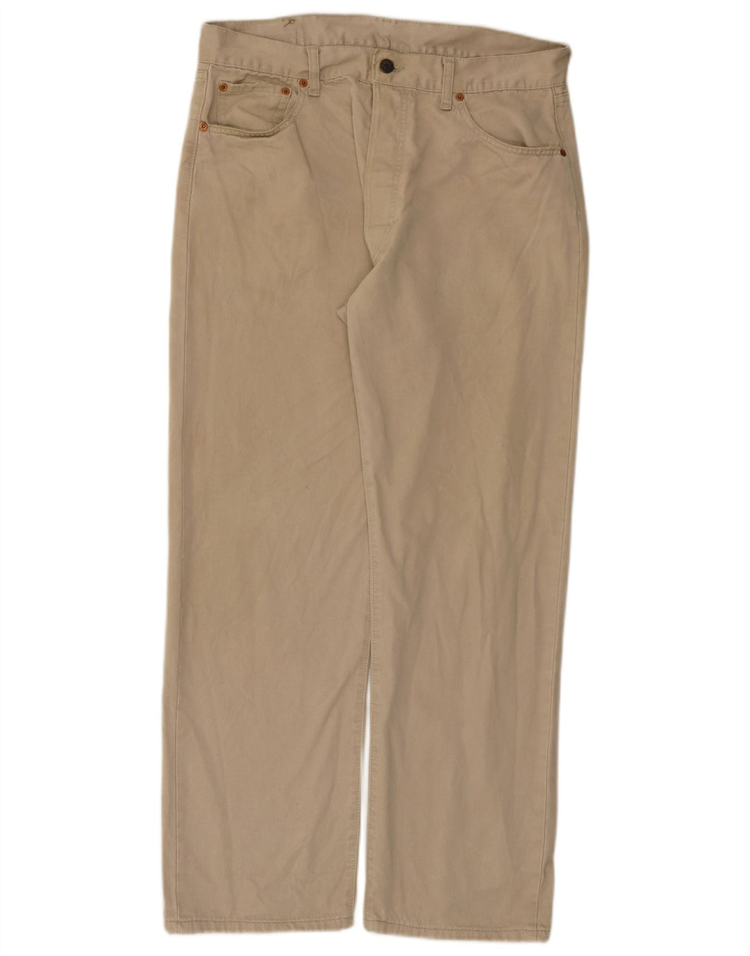Levi's Uomo 551 Jeans dritti W36 L30 Cotone Beige