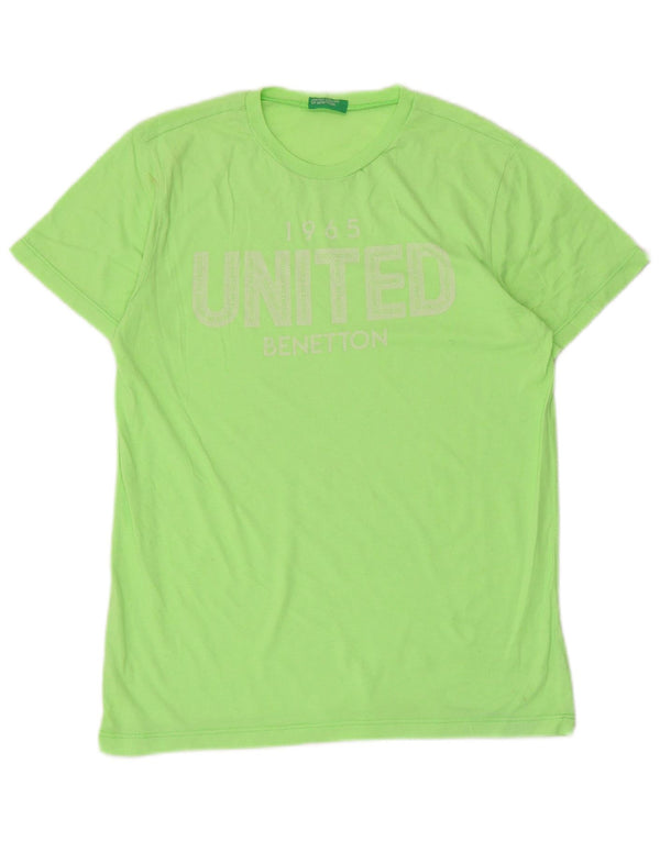 T-shirt grafica da donna Benetton Top UK 12 verde medio