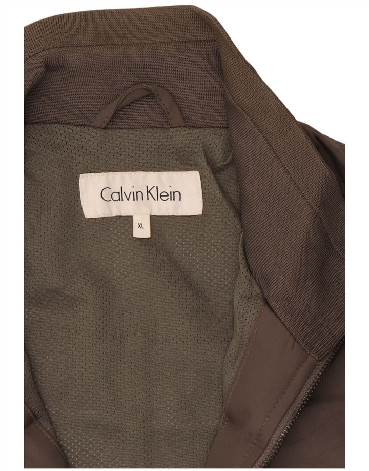 CALVIN KLEIN Giubbotto bomber da uomo UK 42 XL Poliestere grigio