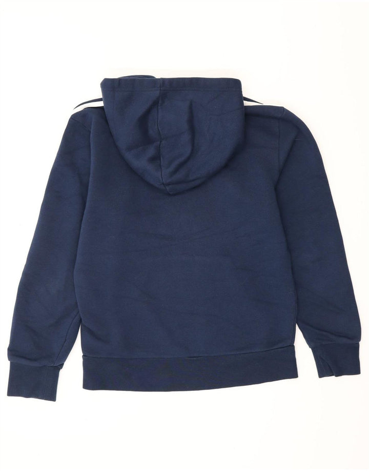 Maglione con cappuccio da uomo ADIDAS piccolo in cotone blu navy