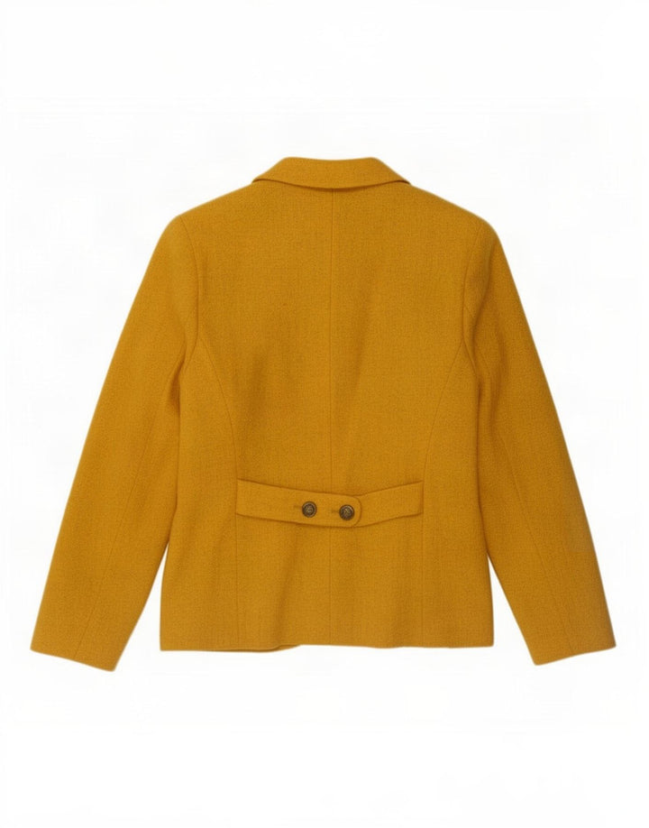 Nuova giacca blazer a 4 bottoni da donna Penny IT 42 lana gialla media
