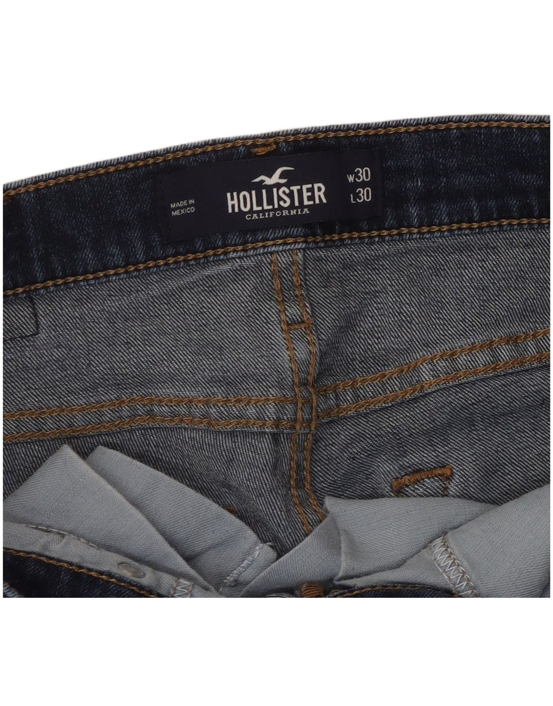 Jeans dritti slim Hollister da uomo W30 L30 Blu