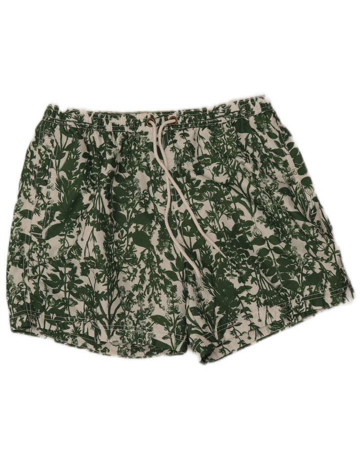 JACK WILLS Pantaloncini da bagno da uomo Verde medio floreale