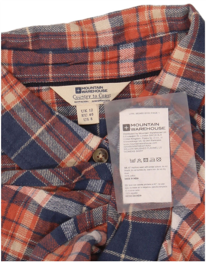 Camicia in flanella da donna Mountain Warehouse UK 12 Cotone medio a quadri blu navy