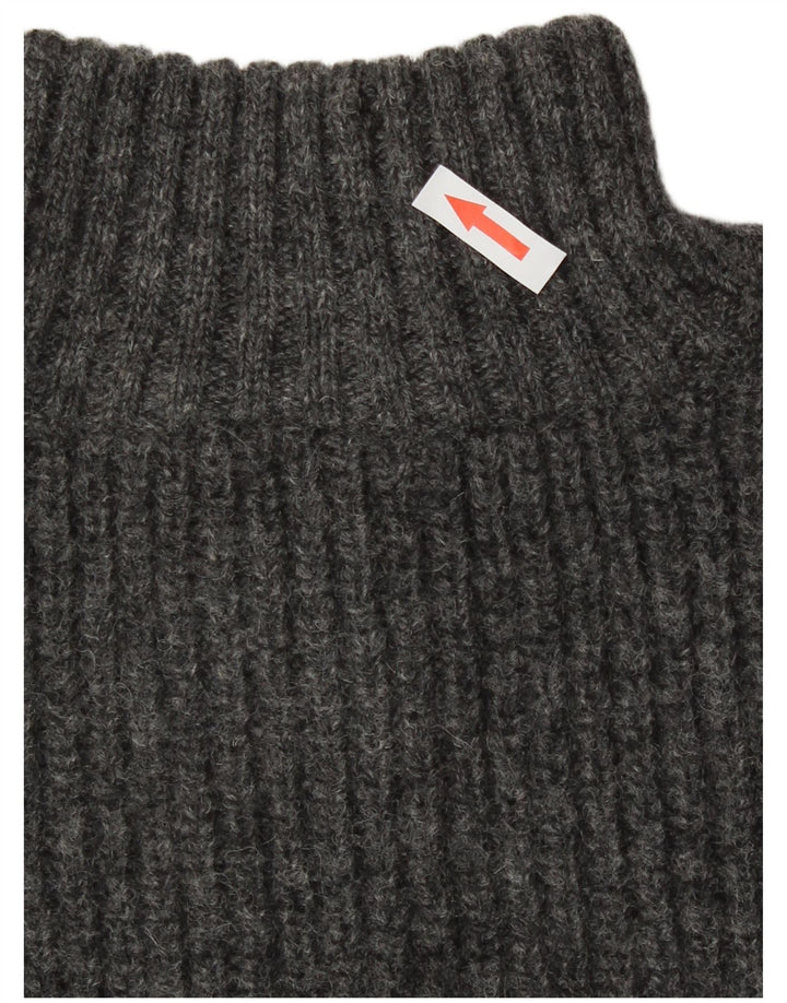 Maglione Columbia da uomo con zip e collo in lana grigio medio