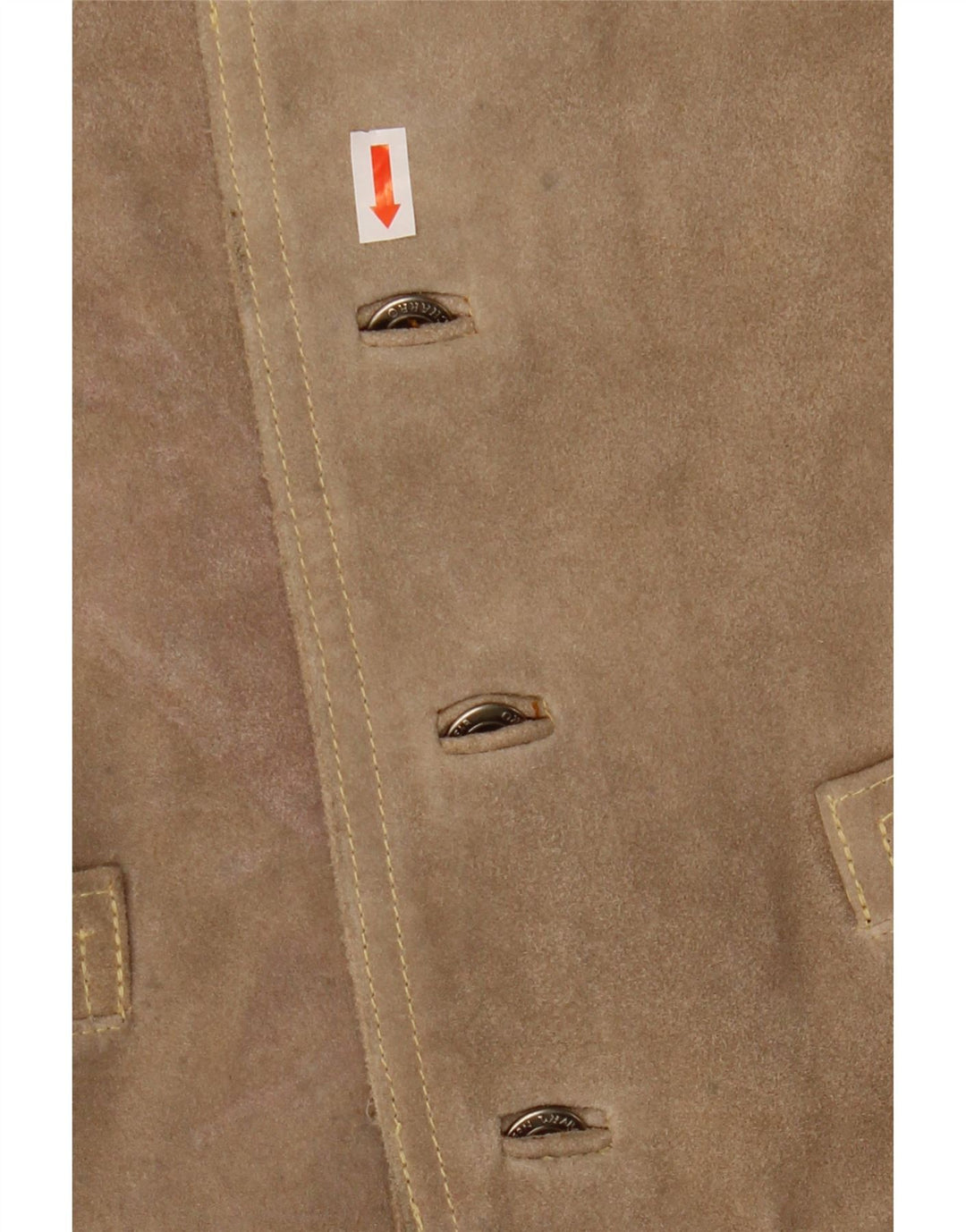 Gilet da uomo in pelle scamosciata El Charro in pelle beige medio