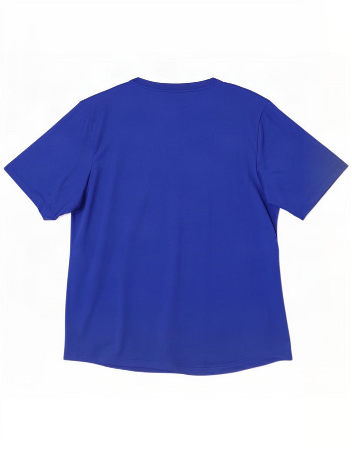 T-shirt Adidas Climalite da uomo Top XL blu poliestere