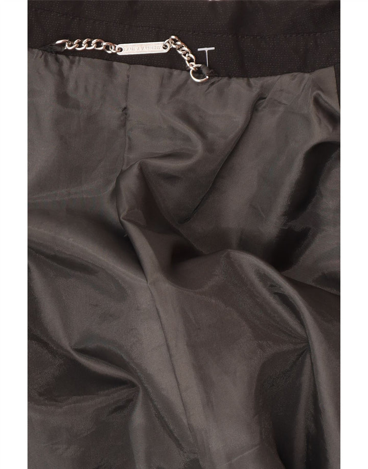 Trench da donna Laura Ashley UK 14 medio nero classico