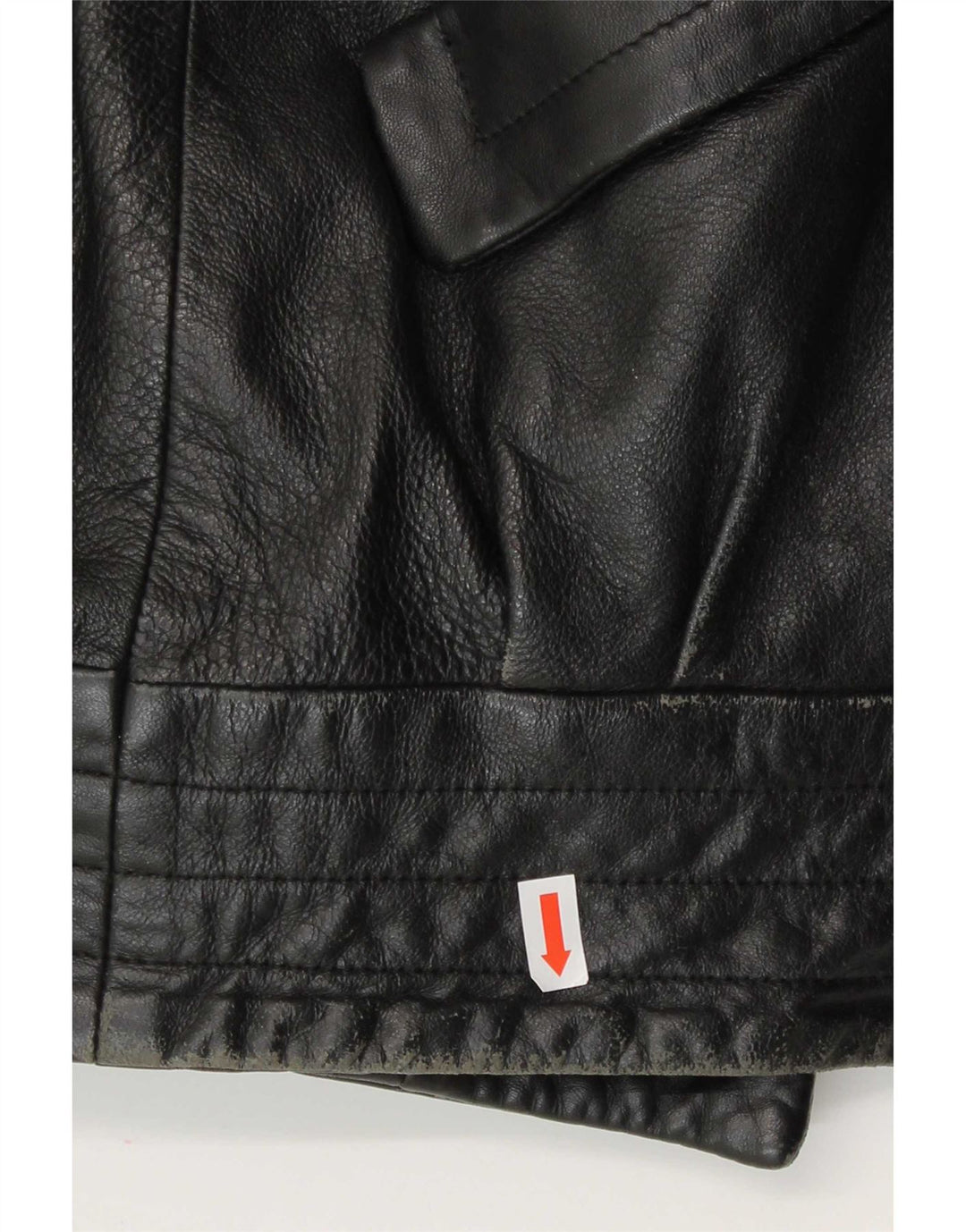 Giacca in pelle vintage da donna UK 14 grande nera