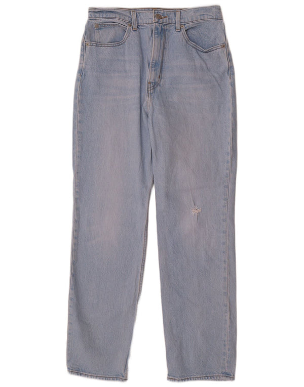 Jeans dritti slim a vita alta da donna Levi's W28 L28 cotone blu