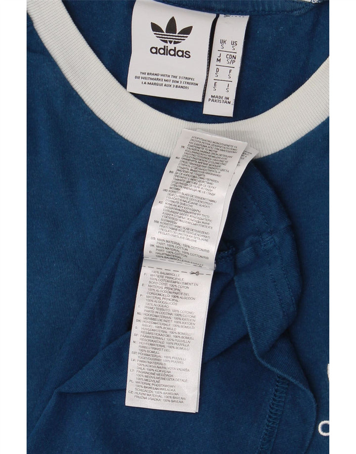 T-shirt da uomo ADIDAS Top Small in cotone blu navy