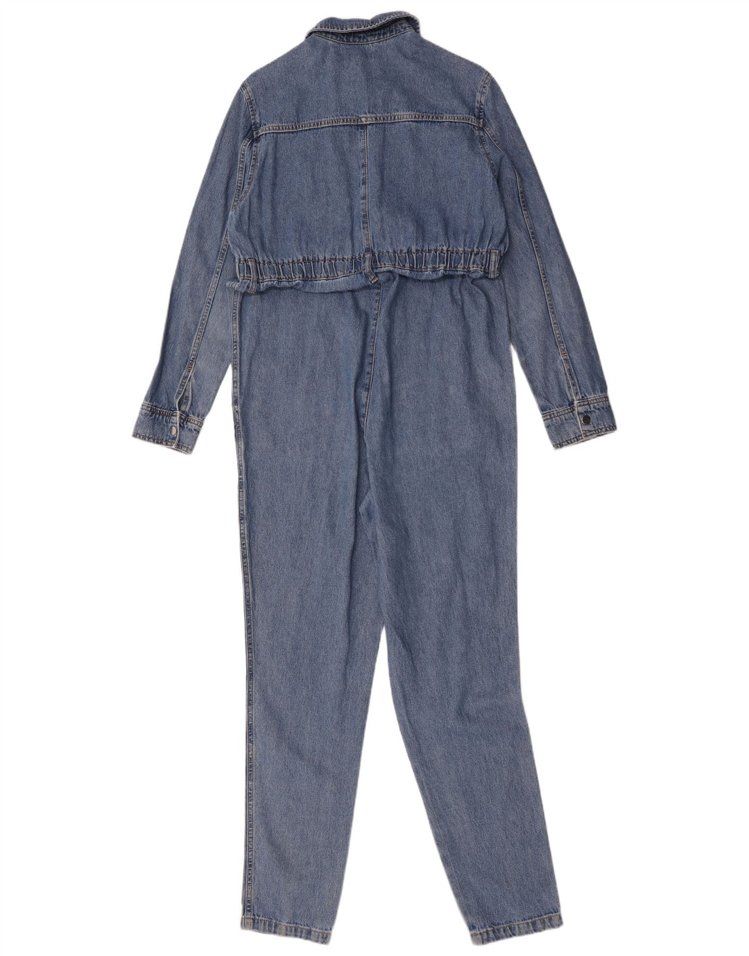 Tuta in denim oversize a maniche lunghe da donna Topshop UK 10 piccola blu